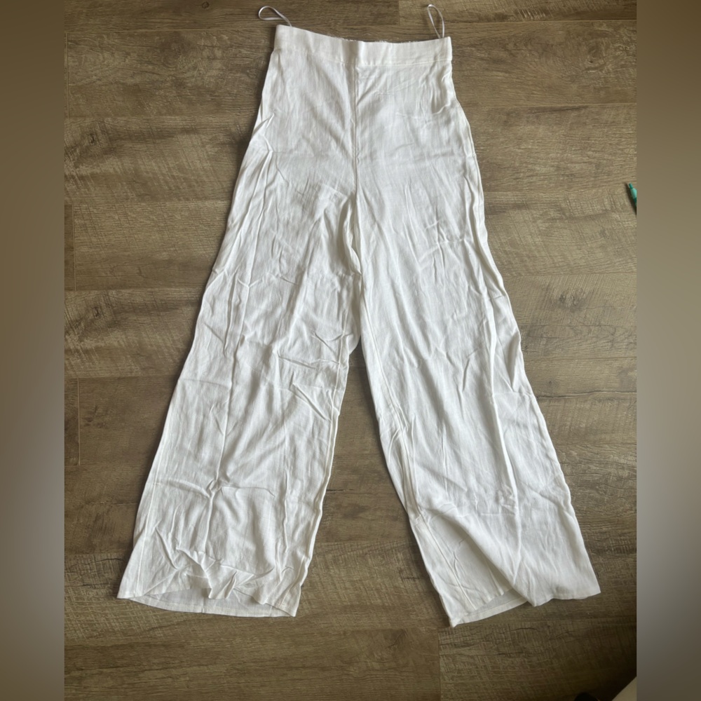 Women’s White Linen Pants
